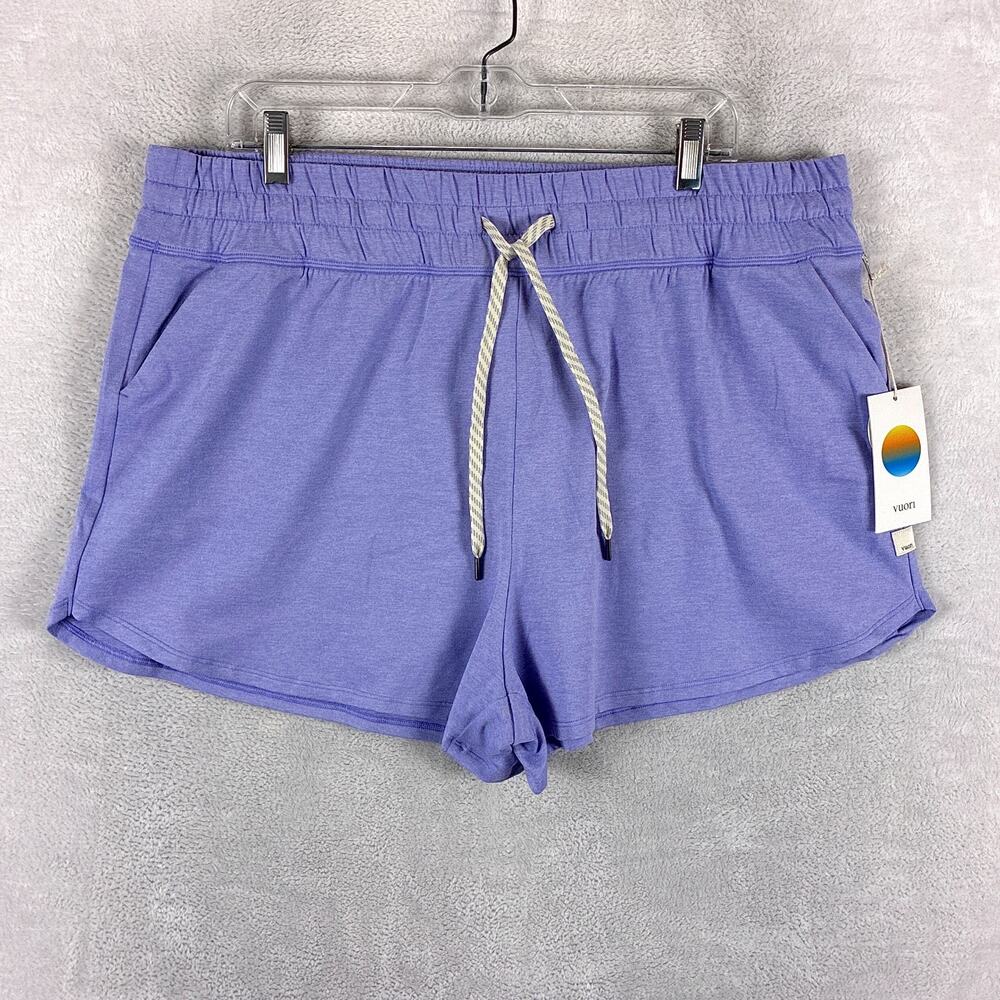 Vuori Shorts Womens XXL Purple Heather Halo Performance 2.0 Drawstring Preppy